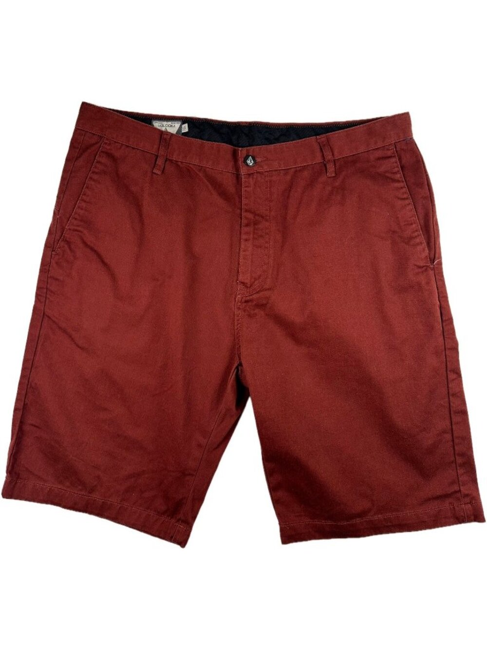 Volcom Frickin Modern Stretch Shorts Red Cowhide Men’s 38 Inseam 10”